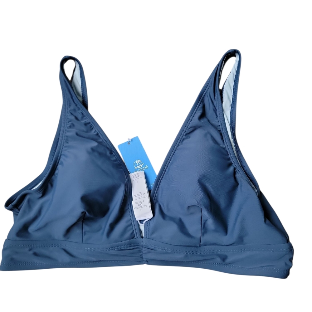 3 For $15 Bikini Top Moderate Coverage Sz XL Blue